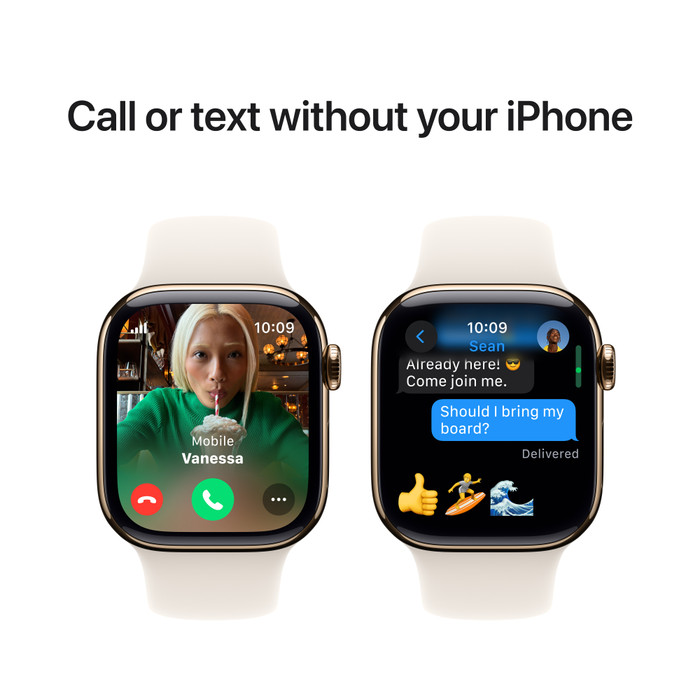 Apple Watch Series 10 4G 42mm Titanium Gold Sport Band M/L visual supplier