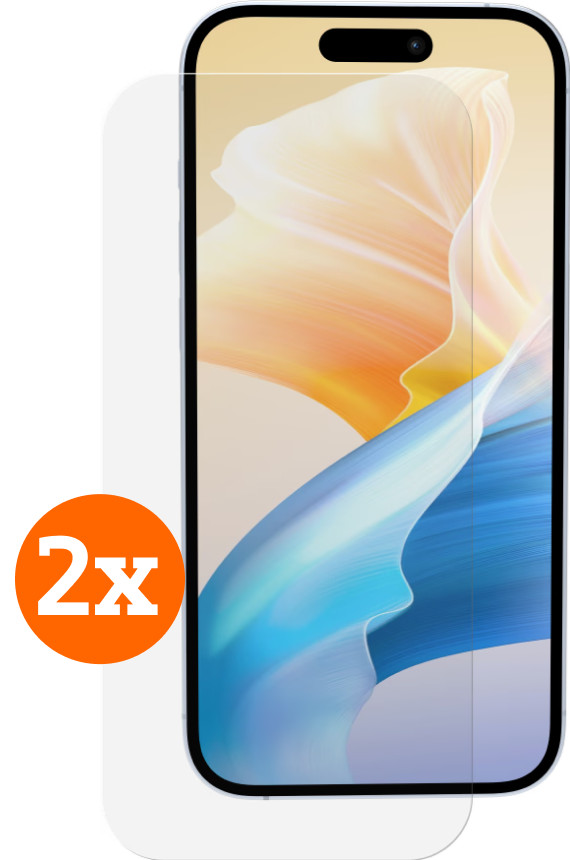 BlueBuilt Apple iPhone 16 Pro Screen Protector Glass Duo Pack Main Image