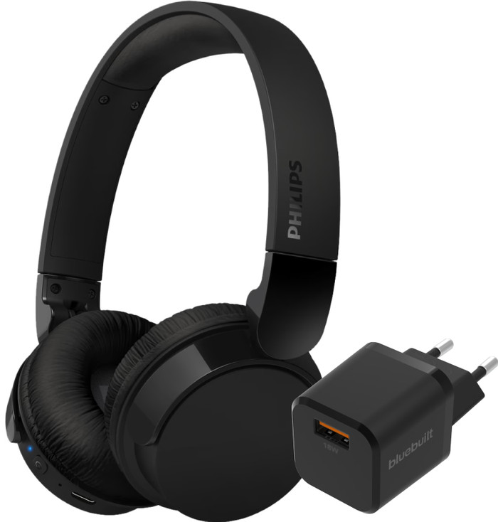 Philips TAH4209 Schwarz + BlueBuilt Quick-Charge-Ladegerät mit USB-A-Port 18 W Schwarz Main Image