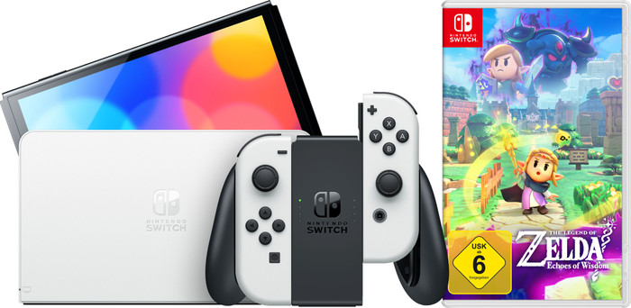 Nintendo Switch OLED White + Zelda: Echoes of Wisdom Main Image