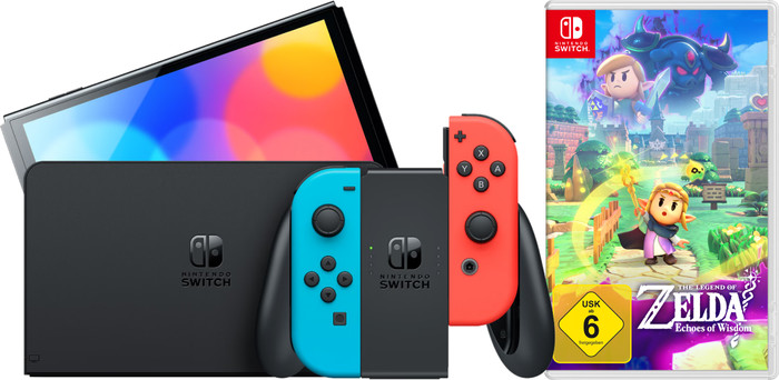 Nintendo Switch OLED Blau/Rot + Zelda: Echoes of Wisdom Main Image