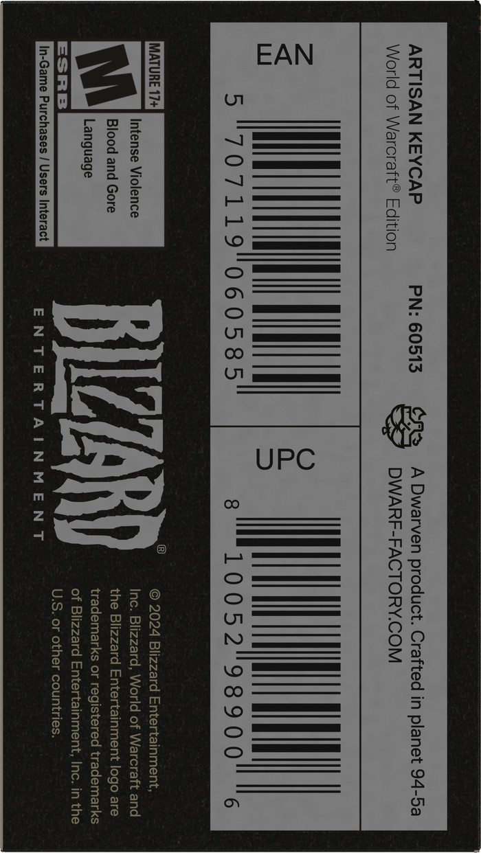 SteelSeries Artisan Keycap World of Warcraft Edition packaging