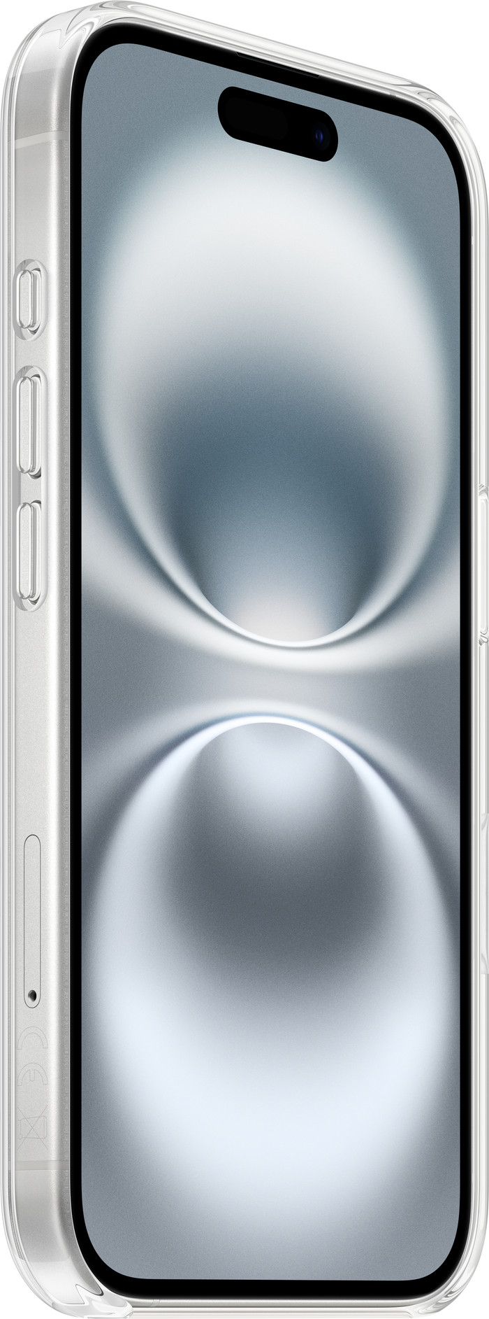 Apple iPhone 16 Back Cover with MagSafe Transparant left side