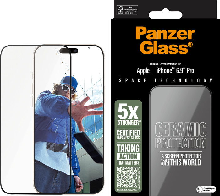 PanzerGlass Ultra-Wide Fit Apple iPhone 16 Pro Max Displayschutz Ceramic verpackung