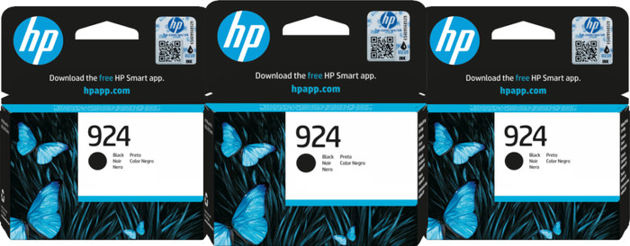 HP 924 Cartridge Black Triple Pack Main Image