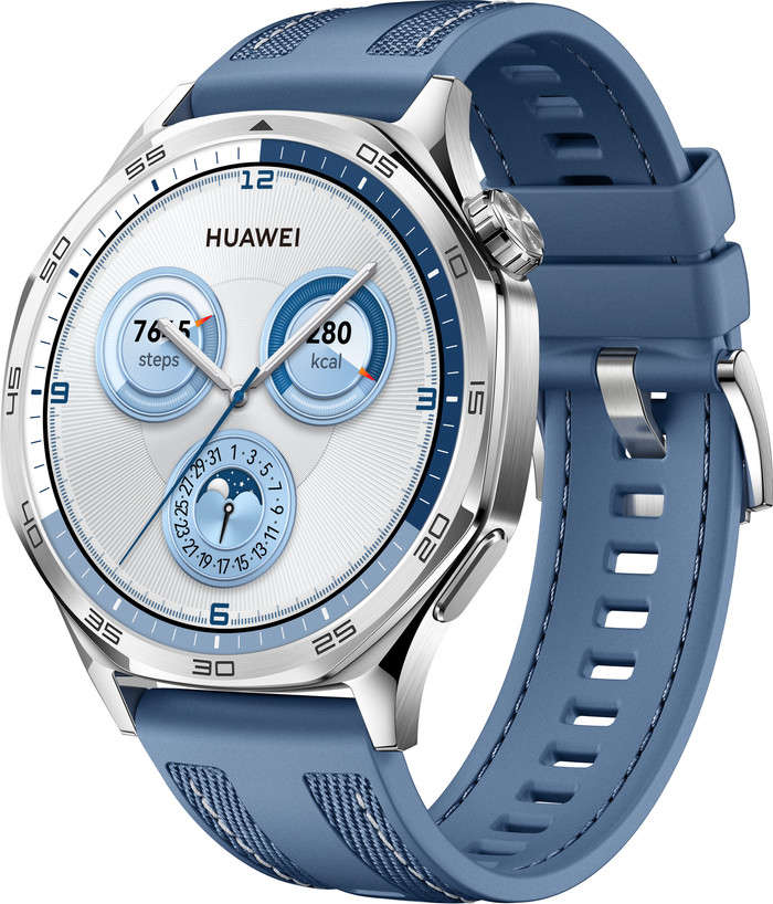 Huawei Watch GT5 Silver/Blue 46mm | Coolblue | Smartwatches