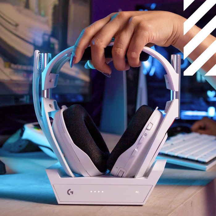 Logitech G Astro A50 Lightspeed White product in use