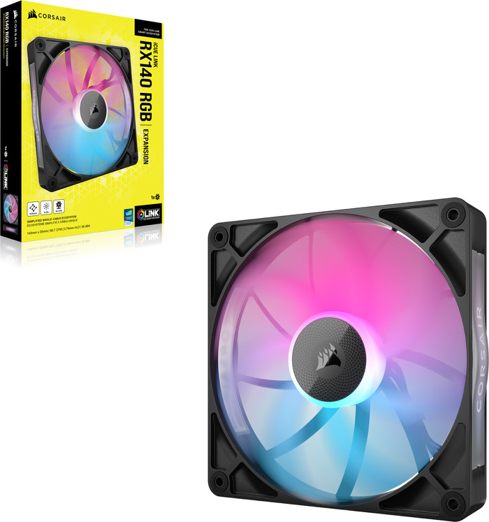 CORSAIR iCUE LINK RX140 RGB - Single Fan packaging