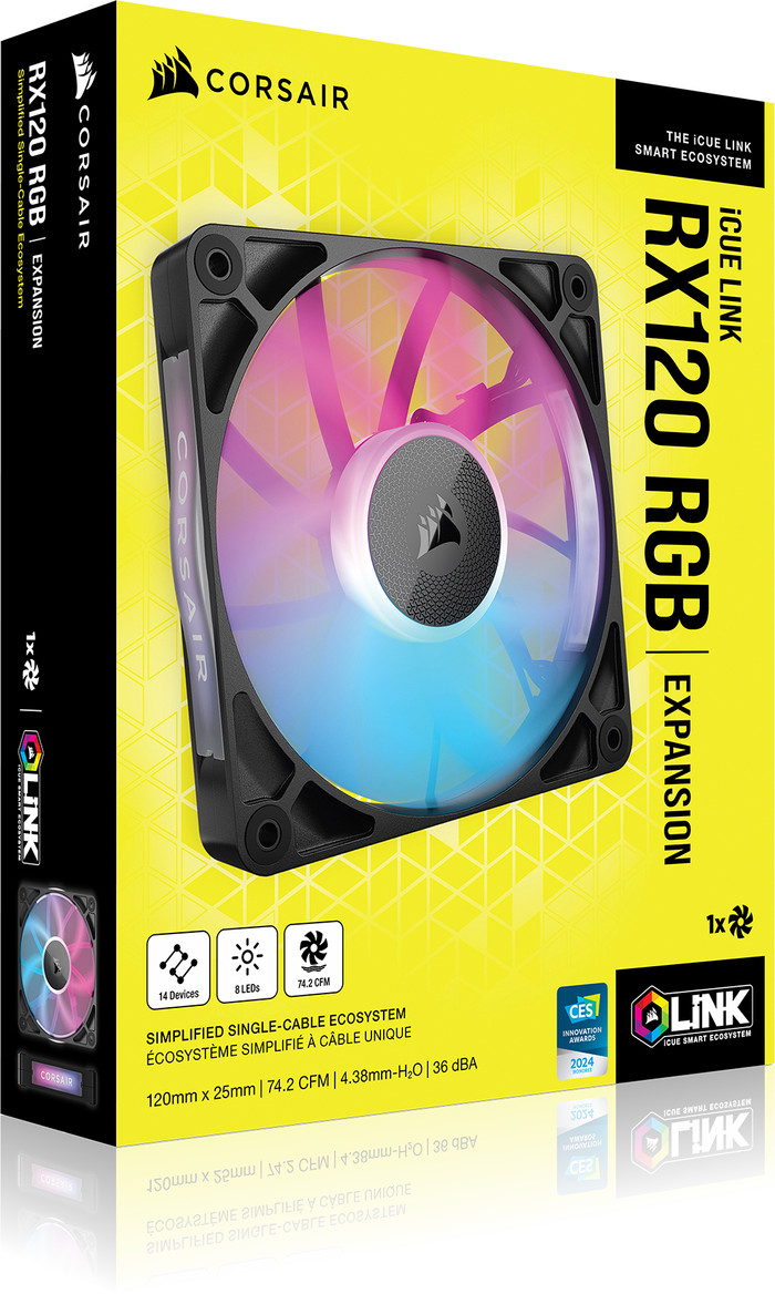 Corsair iCUE LINK RX120 RGB - Single Fan verpackung