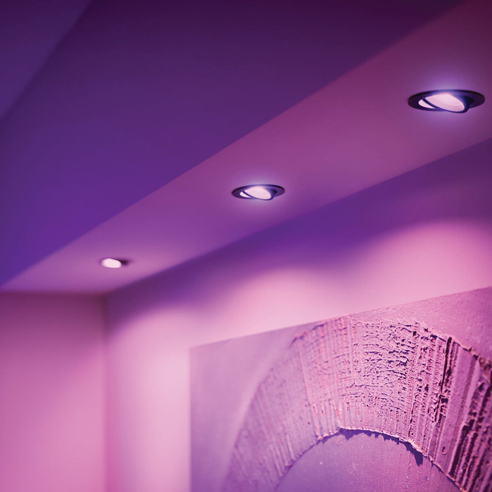 Philips Hue Centura Einbaustrahler White & Color - rund - Schwarz - 6er-Pack visueller lieferant