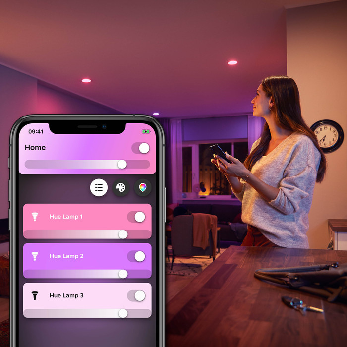 Philips Hue Centura Einbaustrahler White & Color - rund - Schwarz - 6er-Pack visueller lieferant