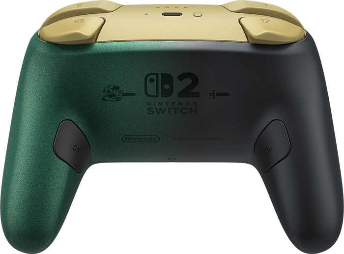 Nintendo Switch 2 Pro Controller The Legend of Zelda Edition zum 40. Jubiläum rückseite