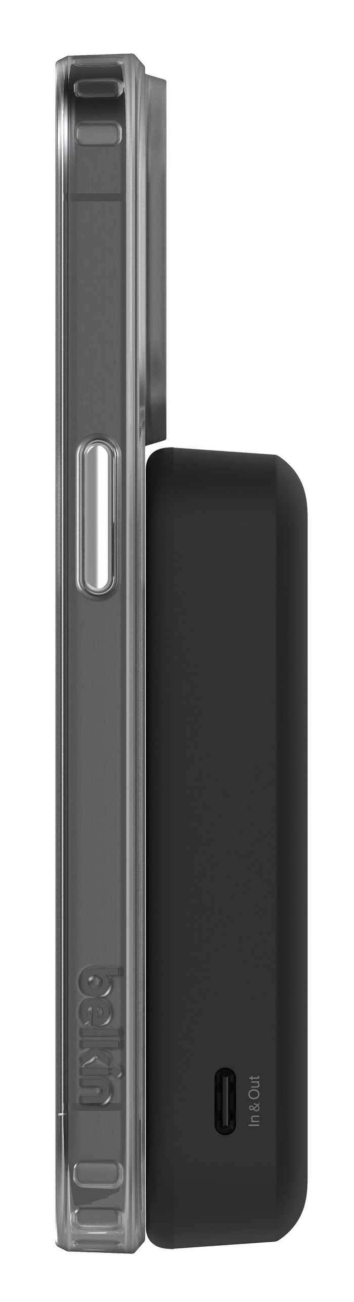 Belkin Wireless Power Bank with MagSafe Magnet and Fast Charging 10,000mAh Black right side