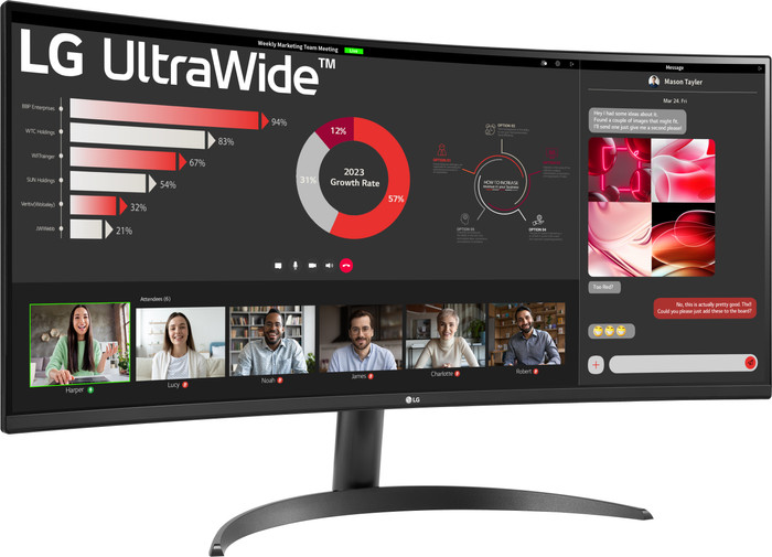 LG UltraWide 34WR50QK-B vorne