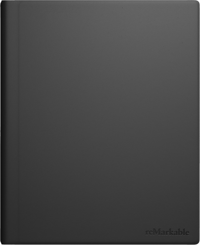 reMarkable with Leather Book Case Leather Black front