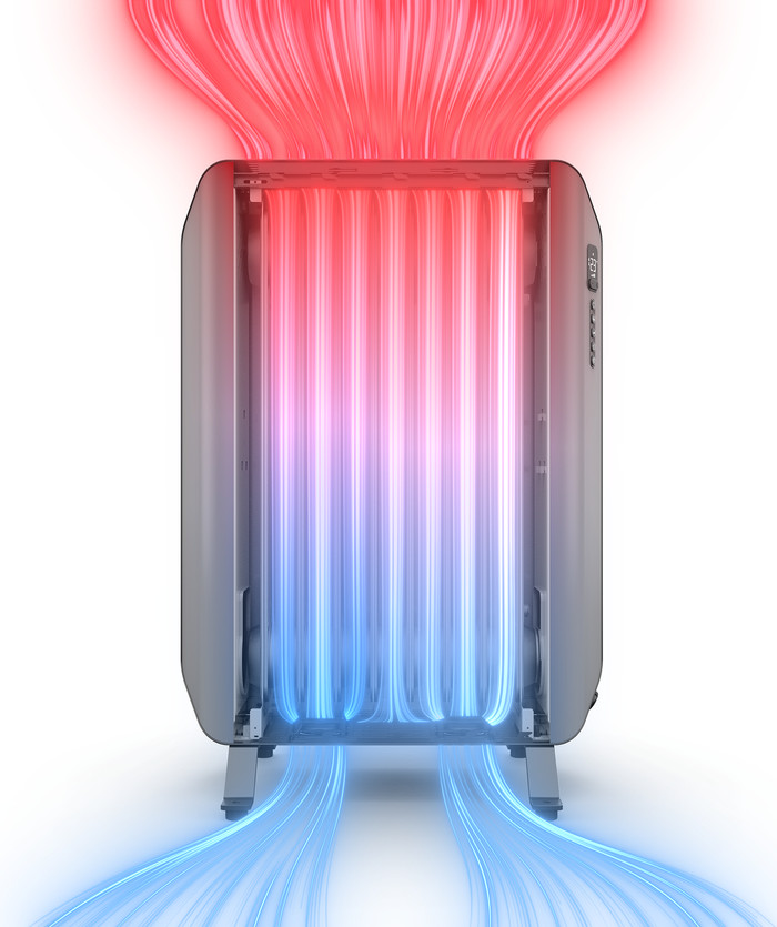 Duux Edge Oil Heizkörper 2000W Grau visueller lieferant