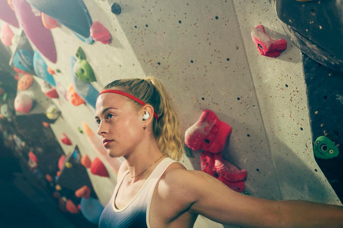 Sony LinkBuds Fit Grün produkt in gebrauch