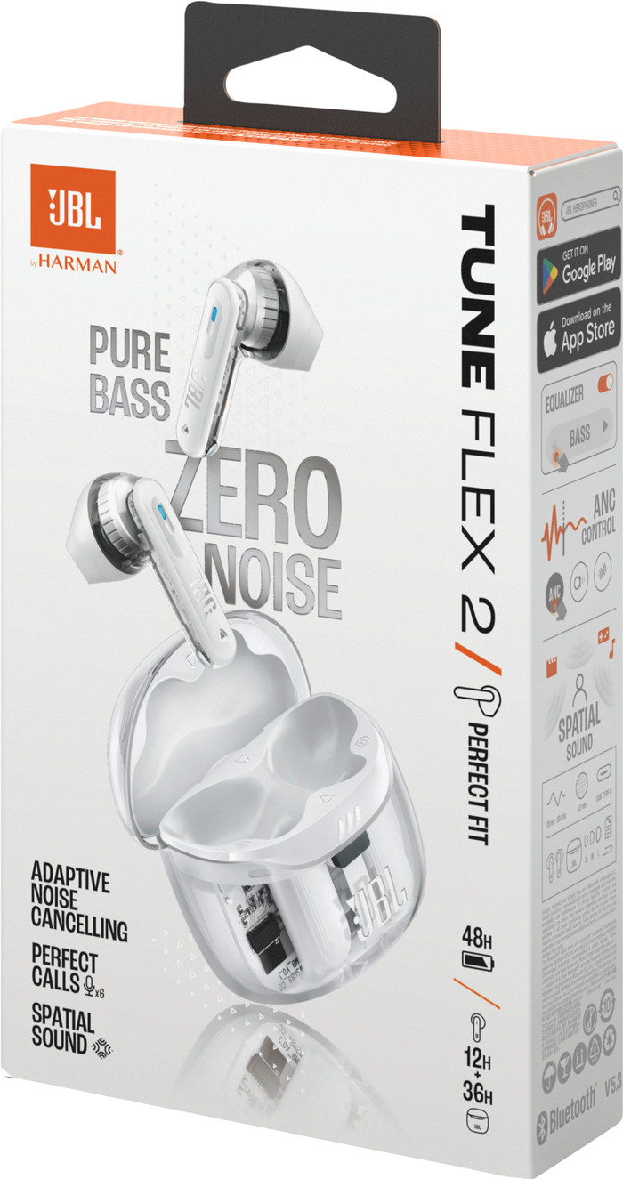 JBL Tune Flex 2 Ghost White packaging