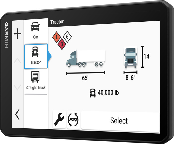 Garmin Dezl LGV720 Truck Europe + South Africa right side