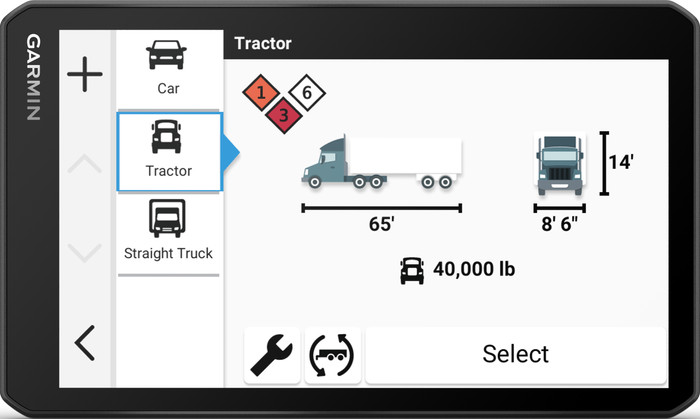 Garmin Dezl LGV720 Truck Europe + South Africa front