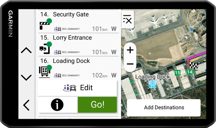 Garmin Dezl LGV720 Truck Europe + South Africa front