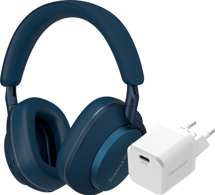 Bowers & Wilkins Px7 S2e Blau + BlueBuilt Power-Delivery-Ladegerät mit USB-C-Port 20 W Weiß Main Image