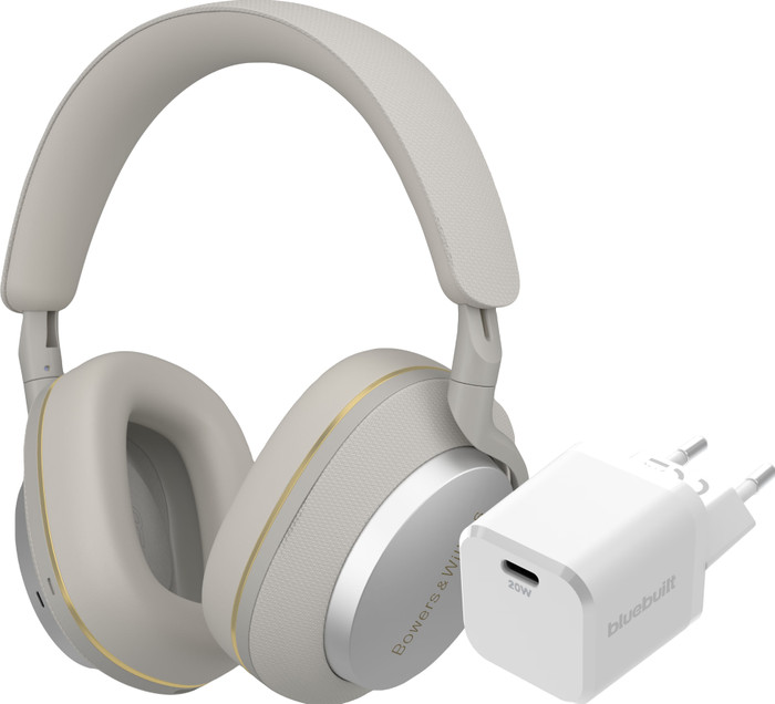 Bowers & Wilkins Px7 S2e Grau + BlueBuilt Power-Delivery-Ladegerät mit USB-C-Port 20 W Weiß Main Image