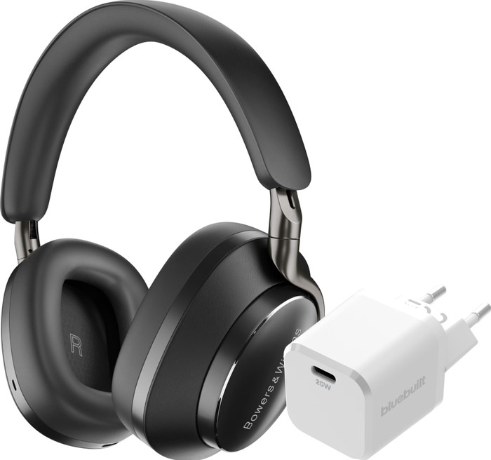 Bowers & Wilkins Px8 Schwarz + BlueBuilt Power-Delivery-Ladegerät mit USB-C-Port 20 W Weiß Main Image