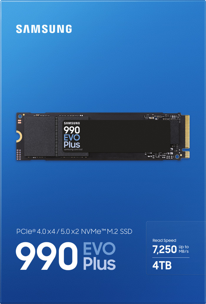 Samsung 990 EVO Plus 4TB NVMe SSD verpackung
