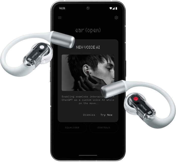 Nothing Ear (Open) Weiß produkt in gebrauch