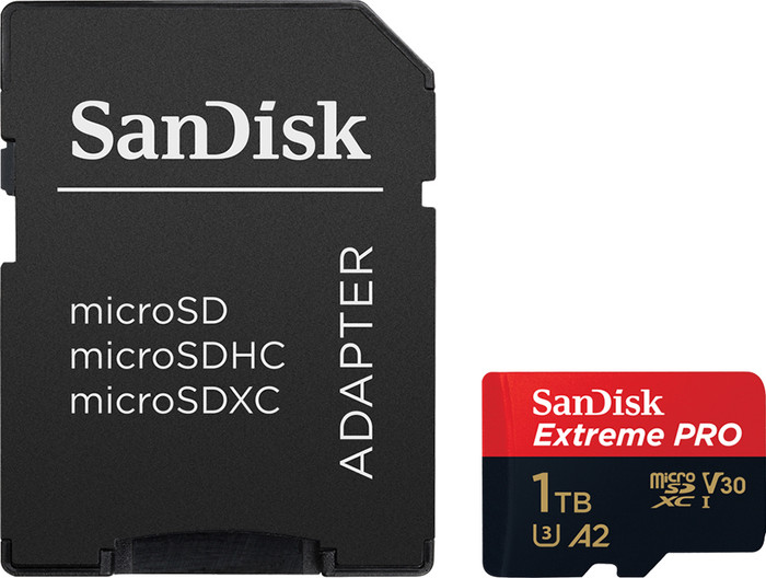SanDisk microSDXC Extreme Pro 1TB 140 MB/s vorne