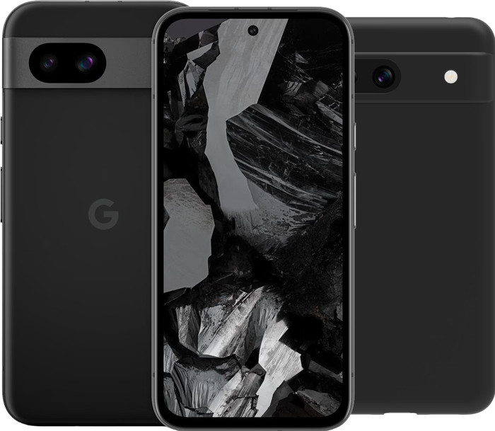 Google Pixel 8a 128GB Schwarz 5G + BlueBuilt Backcover Schwarz Main Image