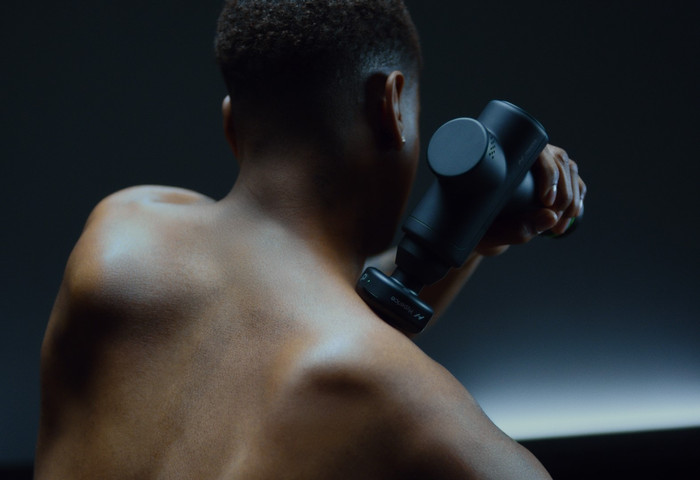 Hyperice Hypervolt Go 2 White product in use