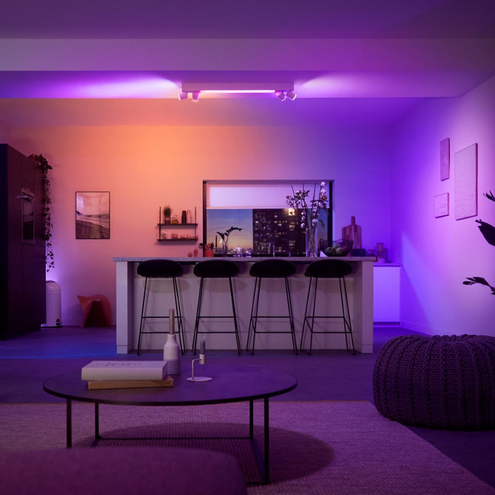 Philips Hue Centris Aufbauspot White & Color - Weiß - Rechteckig - 4 Spots + Dimmer produkt in gebrauch