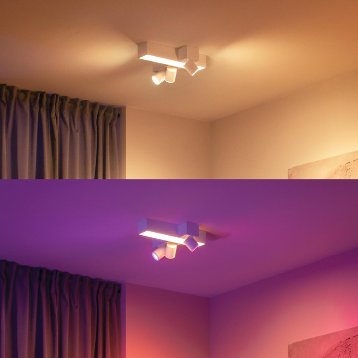 Philips Hue Centris Mounted Spot Light White and Color - White - Cross Shaped - 3-spots product in use
