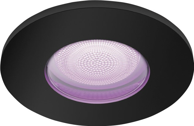 Philips Hue Xamento Bathroom Recessed Spot Light White and Color - Black - Round Main Image