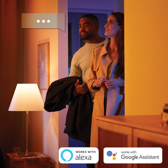 Philips Hue Fugato Aufbauspot White & Color - Weiß - 3 Spots produkt in gebrauch