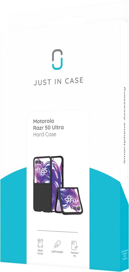 Just in Case Motorola Razr 50 Ultra Hard Case Schwarz verpackung