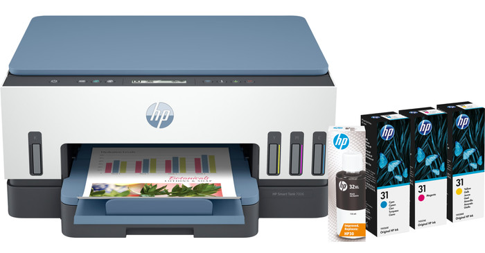 HP Smart Tank 7006 + 1 Set Extra Ink Bottles Main Image