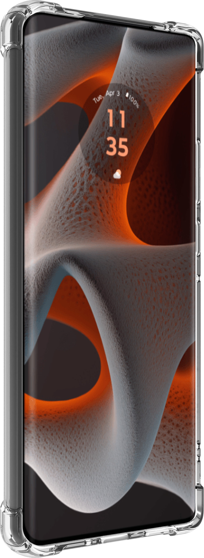 BlueBuilt Protective Back Cover Motorola Edge 50 Pro Transparent right side