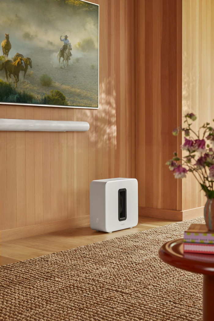 Sonos Sub 4 Weiß produkt in gebrauch