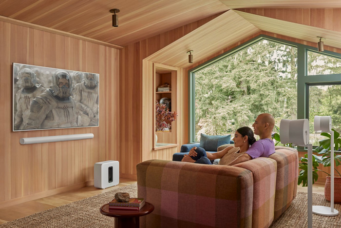 Sonos Sub 4 Weiß produkt in gebrauch