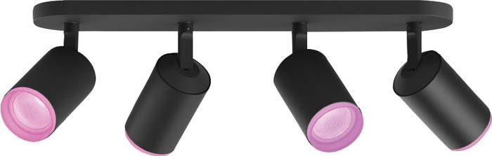 Philips Hue Fugato Aufbauspot White & Color - Schwarz - 4 Spots Main Image