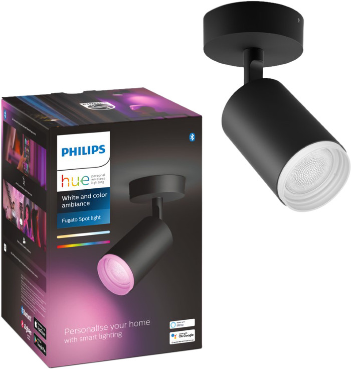 Philips Hue Fugato Aufbauspot White & Color - Schwarz - 1 Spot verpackung