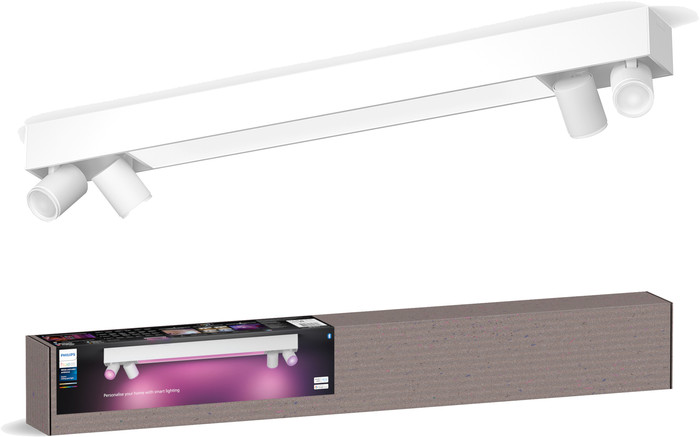 Philips Hue Centris Aufbauspot White & Color - Weiß - Rechteckig - 4 Spots + Dimmer verpackung
