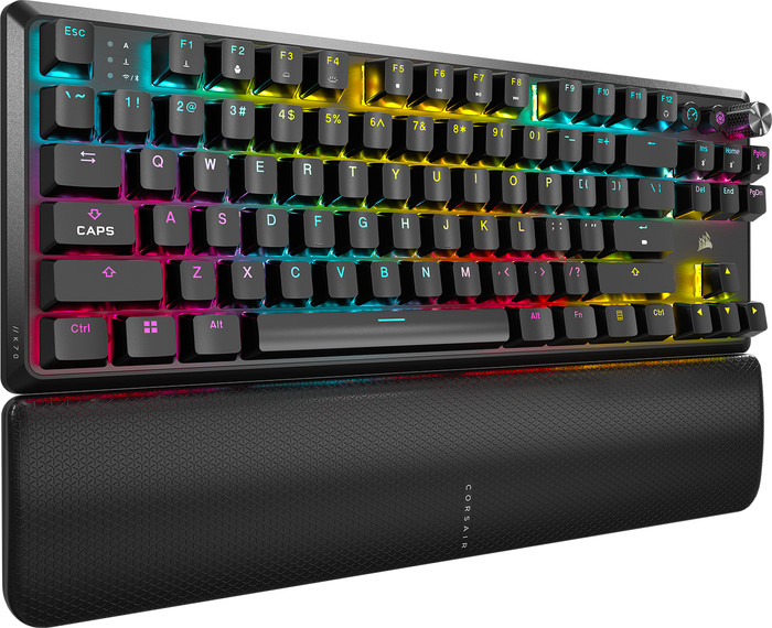 Corsair K70 CORE TKL Wireless Mechanische Gaming Tastatur QWERTZ linke seite