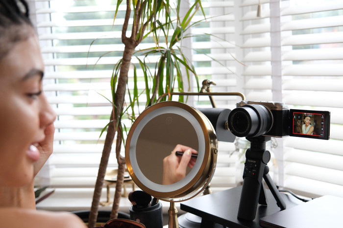 Fujifilm X-M5 Schwarz Travel Kit produkt in gebrauch