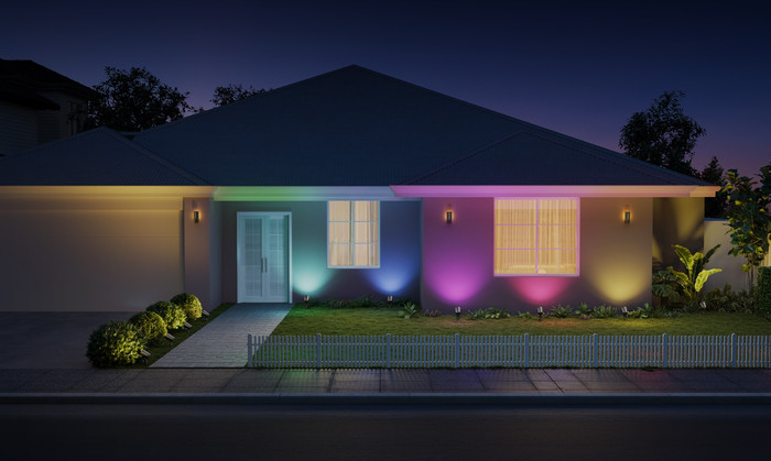 eufy Außen-Strahler E10 Doppelpack produkt in gebrauch