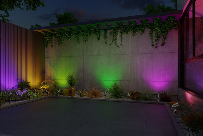 eufy Außen-Strahler E10 Doppelpack produkt in gebrauch