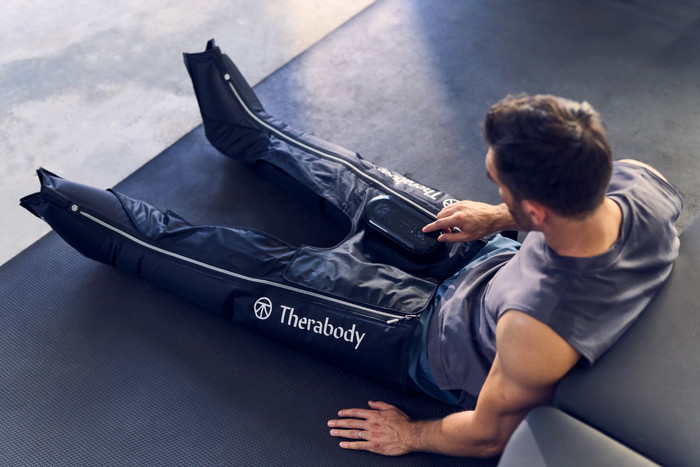 Therabody JetBoots Prime Small product in use